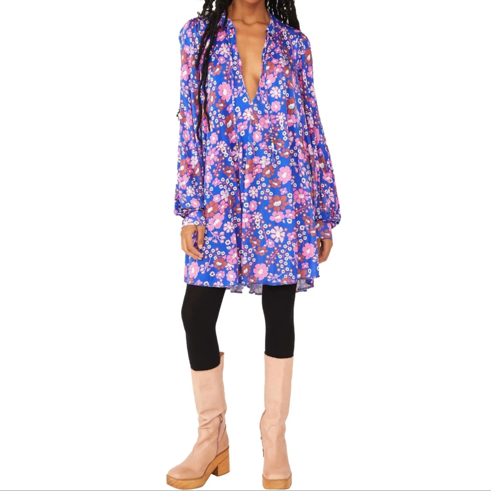 Free People Daisy Jane Floral Shift Dress - Picture 7 of 16